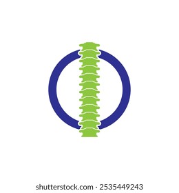 Diseño de Ilustración vectorial de Plantilla de logotipo de diagnóstico de columna vertebral