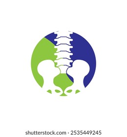 Diseño de Ilustración vectorial de Plantilla de logotipo de diagnóstico de columna vertebral