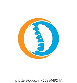 Diseño de Ilustración vectorial de Plantilla de logotipo de diagnóstico de columna vertebral