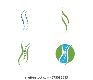 Spine diagnostics symbol logo template vector illustration design 