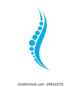 Spine diagnostics symbol logo template vector illustration design