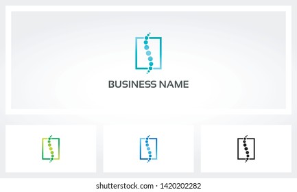 Spine Dots Chiropractic Therapist Logo