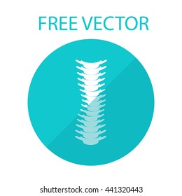 spine free vector style flat