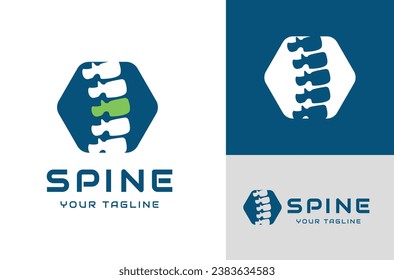 Spine Hexagon for medical logo, bone symbol, icon, design template