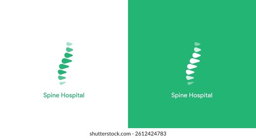Spine hospital logo design modern simple symbol icon template