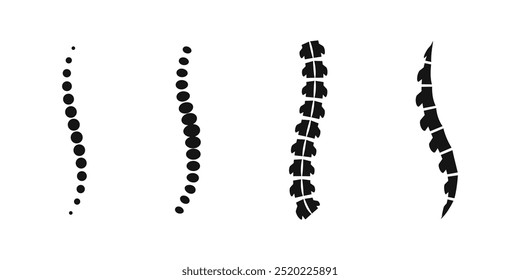 Icono de la columna vertebral. Símbolo de anatomía de la espalda