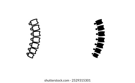 Concepto de icono de la columna vertebral. Vector de acciones