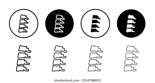 Spine icon Flat art in black and white isolated