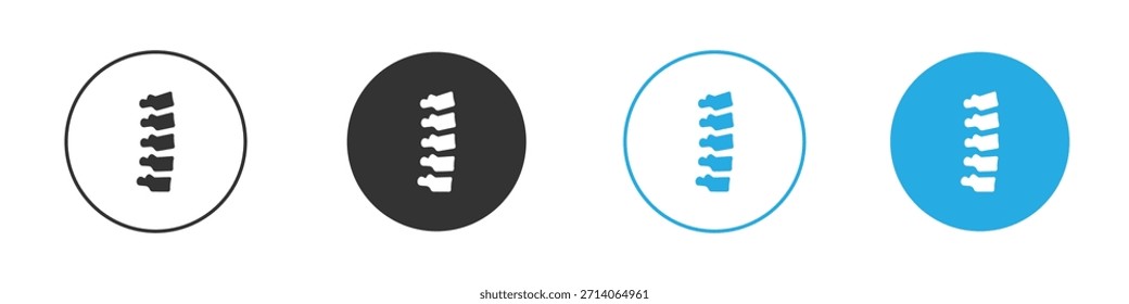 Icono de la columna vertebral. Plantilla de diseño de iconos gráficos