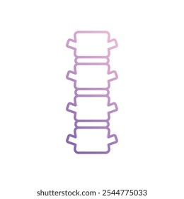 Spine icon isolated on a white background. Vector illustration.