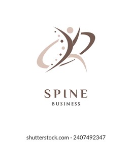 Plantilla de diseño de logotipo de icono espinal