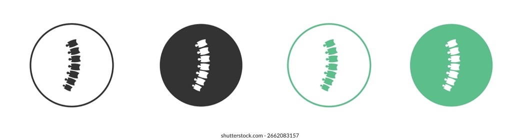 Spine icon Minimal Flat Line Vector Icon Set.