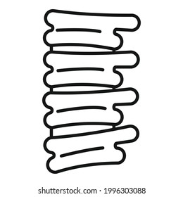 Spine icon. Outline Spine vector icon for web design isolated on white background