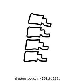 Vector de contorno del icono de la columna vertebral para el Web ui