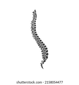 Spine Icon Silhouette Illustration Anatomy Vector Stock Vector (Royalty ...