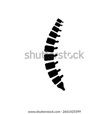 Spine icon silhouette icon vector flat design.
