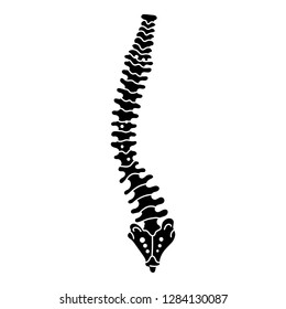 Spine icon. Simple illustration of spine vector icon for web design isolated on white background