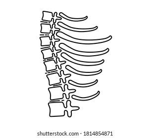 Spine icon, simple style vector
