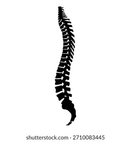 Ícono de la columna vertebral, Vector de la médula espinal. Diseño de Ilustración vectorial plana aislado sobre fondo blanco.