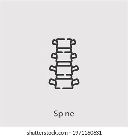 spine icon vector icon.Editable stroke.linear style sign for use web design and mobile apps,logo.Symbol illustration.Pixel vector graphics - Vector