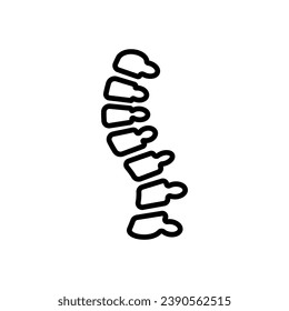 spine icon vector in line style