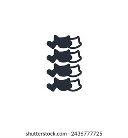 Spine icon. vector.Editable stroke.linear style sign for use web design,logo.Symbol illustration.