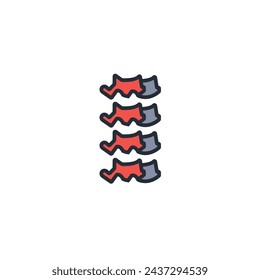 Spine icon. vector.Editable stroke.linear style sign for use web design,logo.Symbol illustration.
