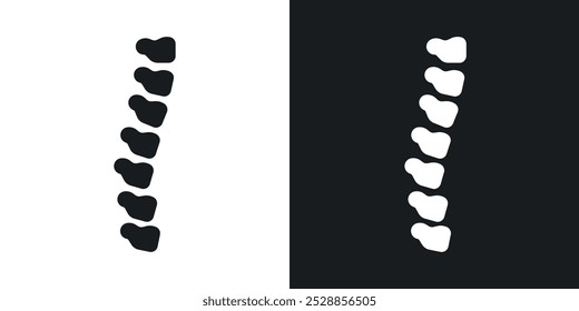 Iconos de la columna vertebral. Vector de estilo sólido