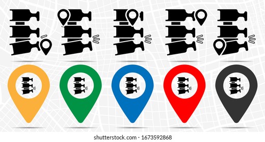 Spine, injury icon in location set. Simple glyph, flat illustration element of bone injury theme icons
