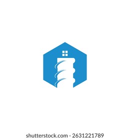 Spine inside a blue house shape
