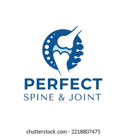 Spine and Joint logo. Orthopedics Solution logo design template