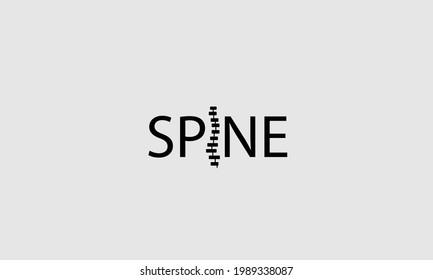 Spine letter vector logo design