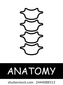 Spine line icon. Spine, calcium, skeleton, anatomy, medicine, training, doctor, nurse, human, body, physiology. Vector line icon for business and advertising