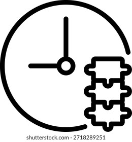 Vector de ilustración de icono de línea de columna vertebral