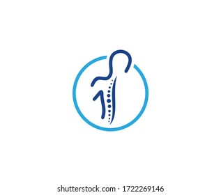 Spine logo body vector icon medicine 