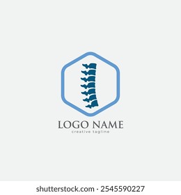 Logotipo de la columna vertebral, logotipo quiropráctico, Plantilla creativa de diseño de concepto quiropráctico, espalda, hueso, cuidado logotipo quiropráctico totalmente editable Plantilla de Vector