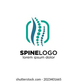 Spine Logo Clinic Medicine Backbone Health Illustration. Chiropractic Center Logo Icon Vector Stock. Design inspiration