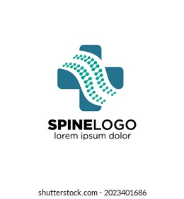 Spine Logo Clinic Medicine Backbone Health Illustration. Chiropractic Center Logo Icon Vector Stock. Design inspiration