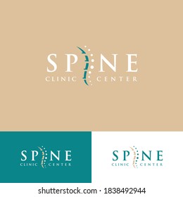 Spine logo clinic medicine chiropractic backbone health Design Vector illustration. Orthopedic Logo Design Template. Cord Spinal Logo Stock