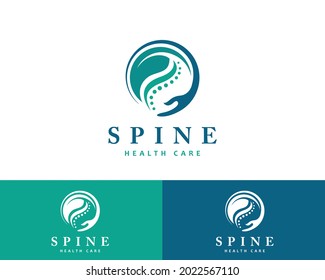 logotipo de columna asistencia creativa mano naturaleza logotipo de salud concepto de solución médica