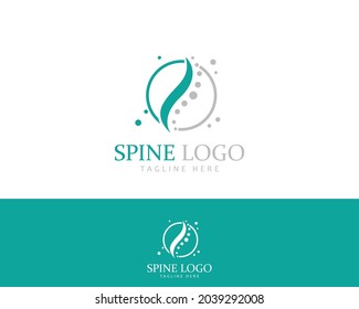 spine logo creative solution health care medical clinic design concept