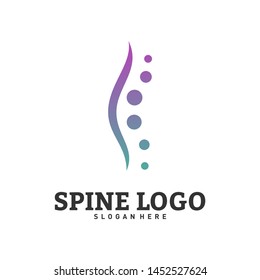 Spine logo design concept vector. Chiropractic logo template. Medical Spine Logo vector