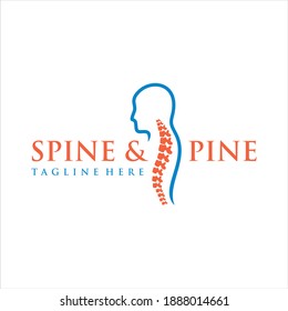 Spine logo design, Medical Chiropractic Logo In White Isolated Background, Chiropractic Logo Template Design Vector, Emblem, Design Concept, Creative Symbol, Icon