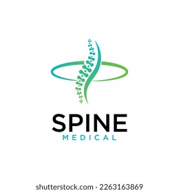 Spine logo design, Medical Chiropractic Logo In White Isolated Background, Chiropractic Logo Template Design Vector, Emblem, Design Concept, Creative Symbol, Icon