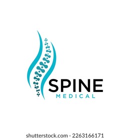 Spine logo design, Medical Chiropractic Logo In White Isolated Background, Chiropractic Logo Template Design Vector, Emblem, Design Concept, Creative Symbol, Icon