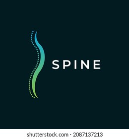 Plantilla de diseño de logotipo de espina dorsal.icono para tecnología científica