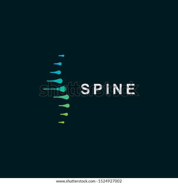 Spine\
logo design template.icon for science\
technology