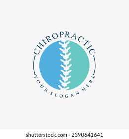 Spine logo design vector for backbone care with creative element concept