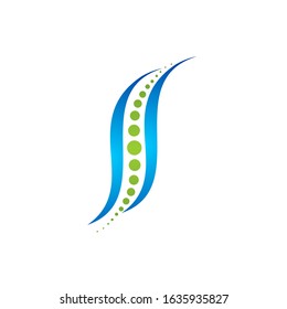 spine logo design vector template
