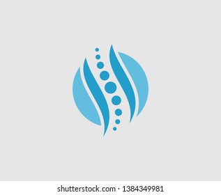 Spine logo icon  chiropractic back 